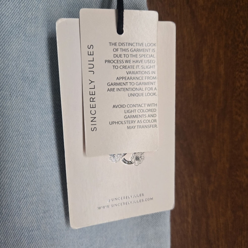 Sincerely Jules Light Blue Denim Wrap Skirt - Picture 4 of 6